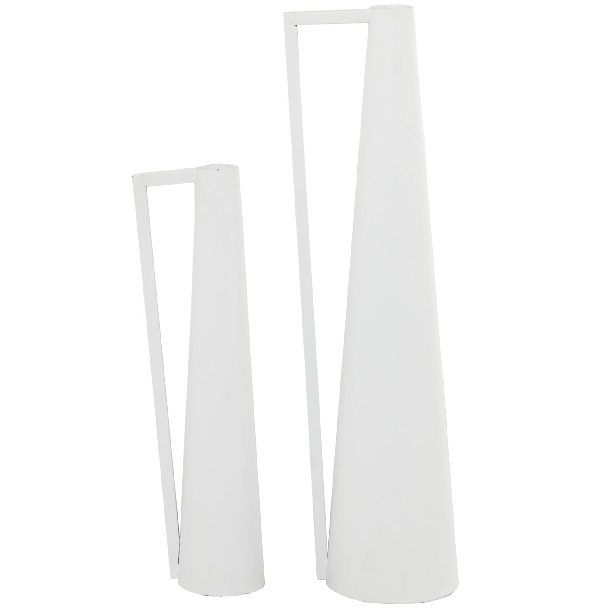 CosmoLiving by Cosmopolitan Metal Slim Vase with Handles Set of 2 22